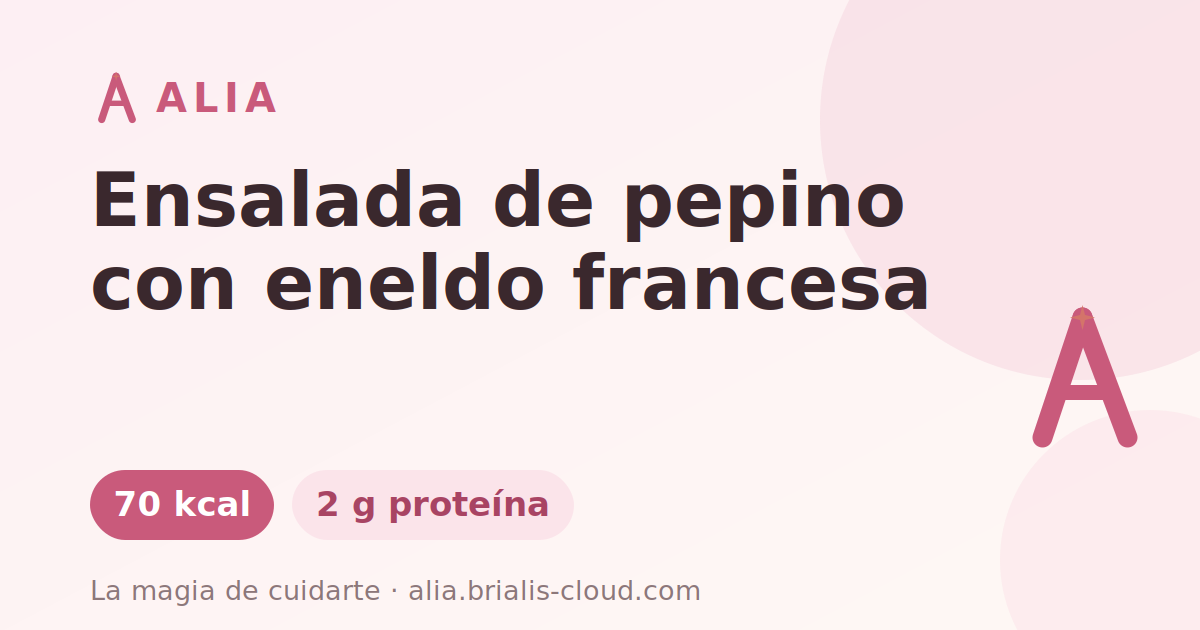 Ensalada de pepino con eneldo francesa