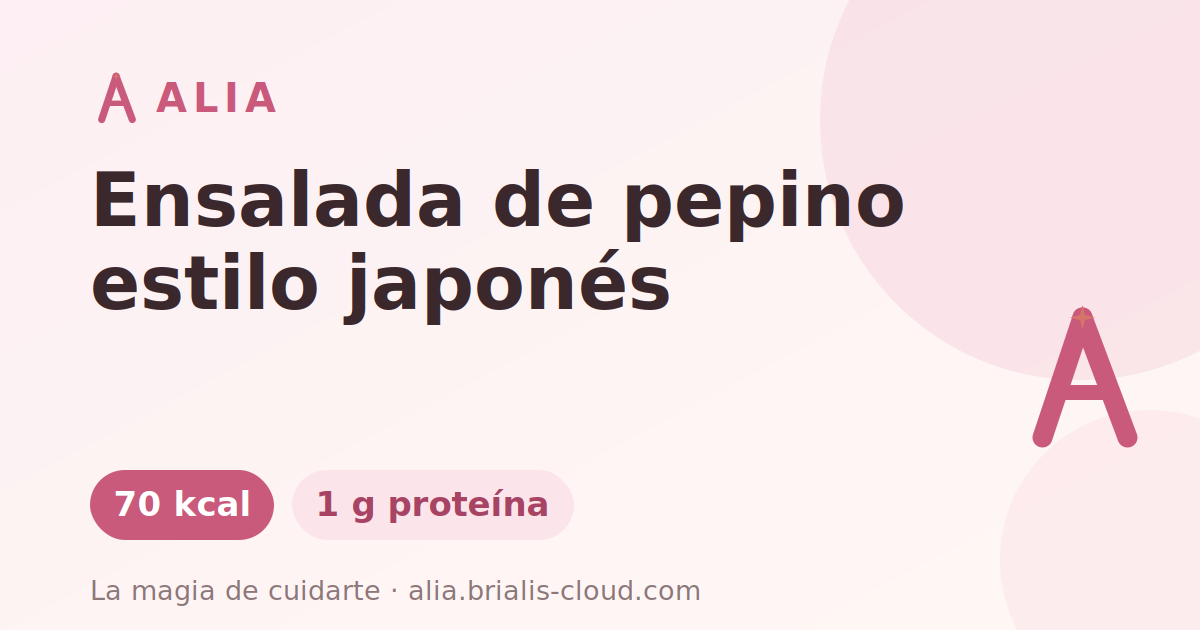 Ensalada de pepino estilo japonés