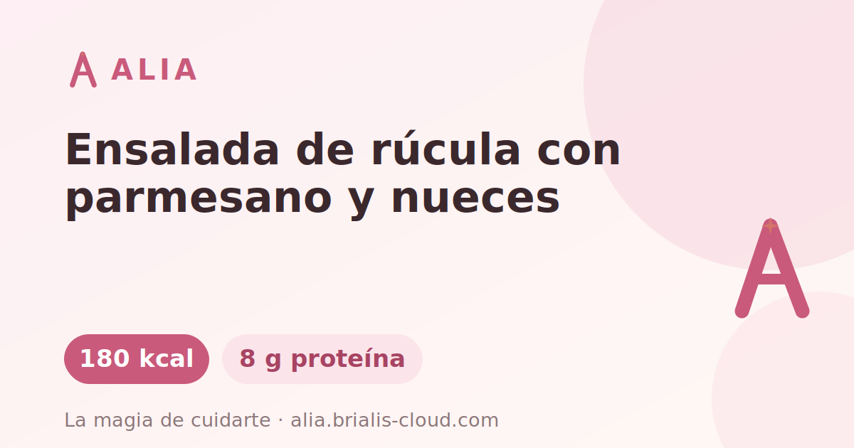Ensalada de rúcula con parmesano y nueces