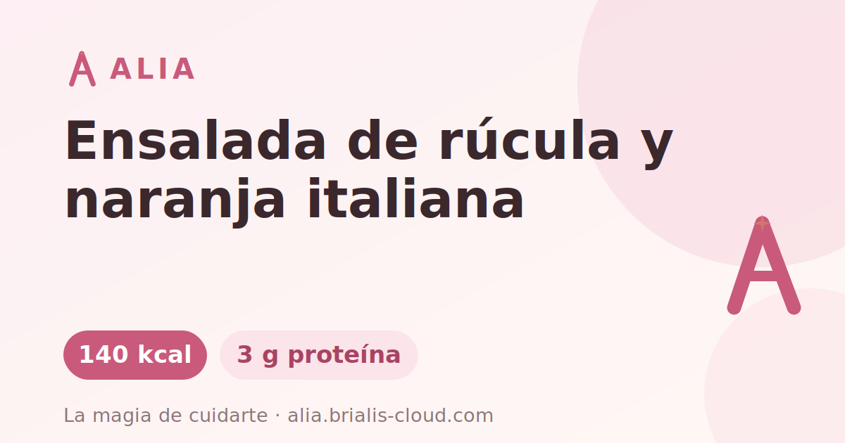 Ensalada de rúcula y naranja italiana