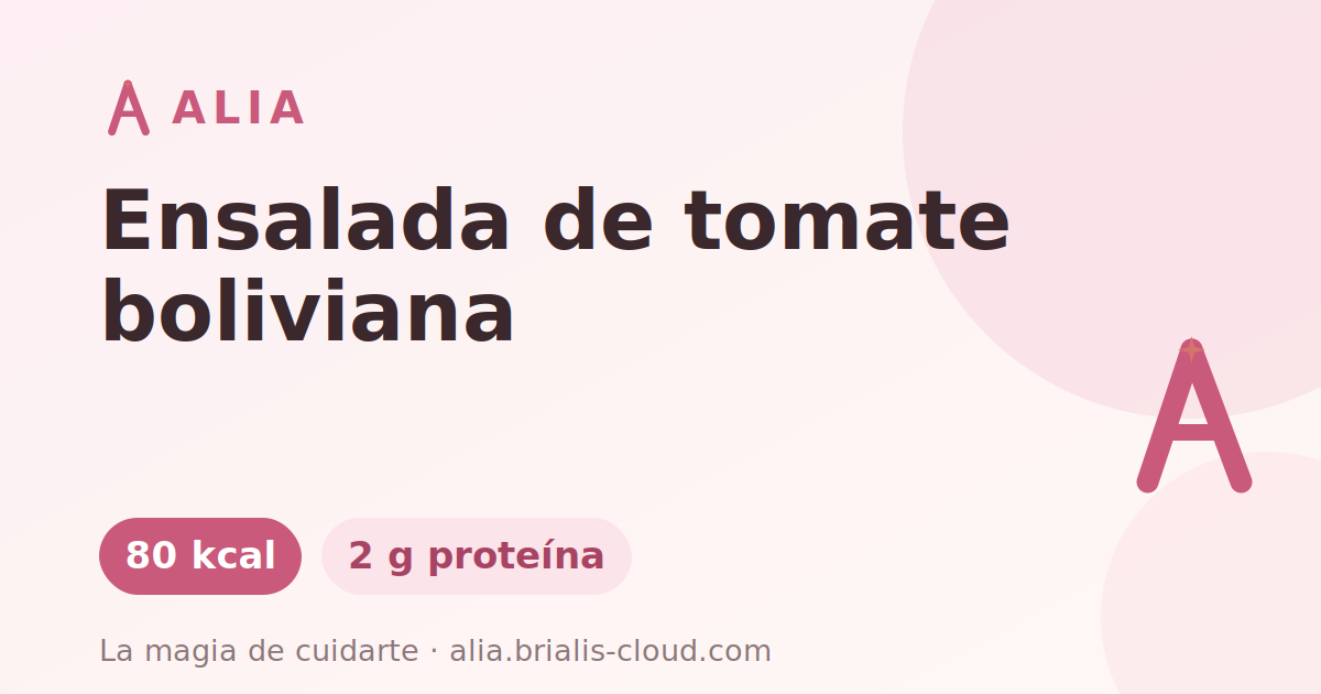 Ensalada de tomate boliviana