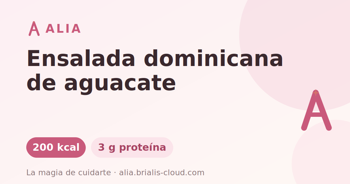 Ensalada dominicana de aguacate
