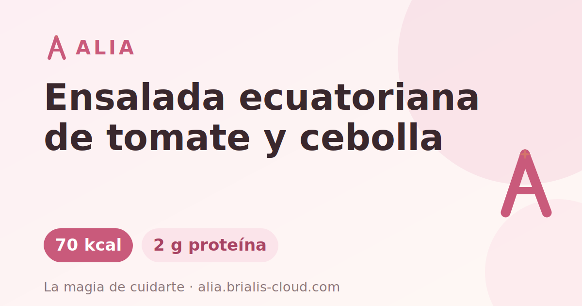 Ensalada ecuatoriana de tomate y cebolla