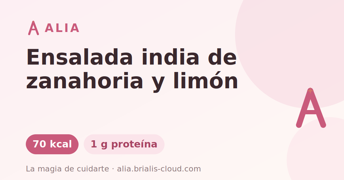 Ensalada india de zanahoria y limón