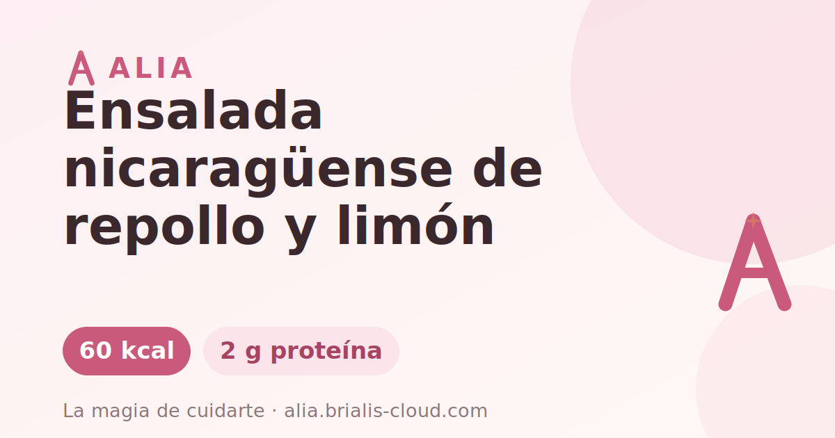Ensalada nicaragüense de repollo y limón