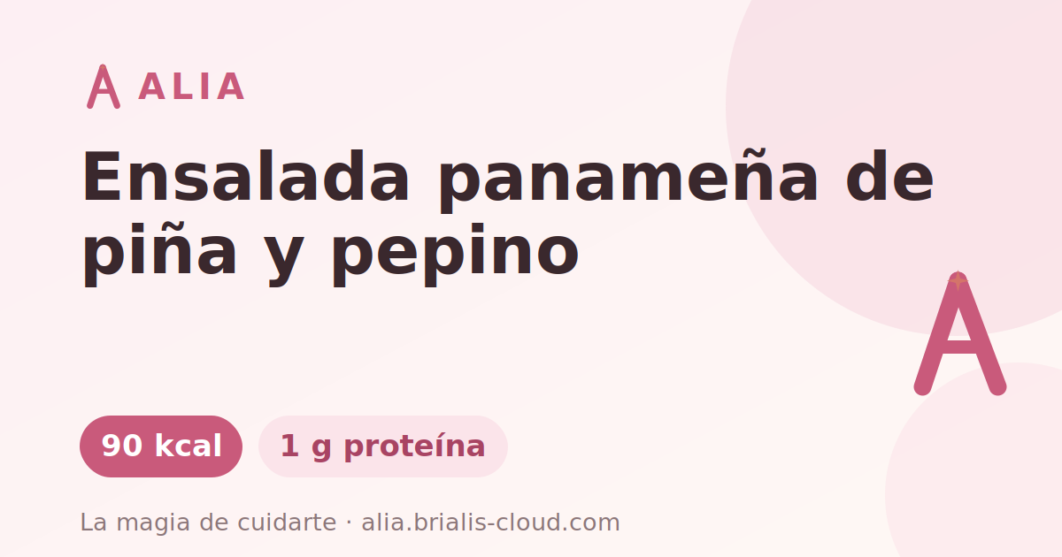 Ensalada panameña de piña y pepino