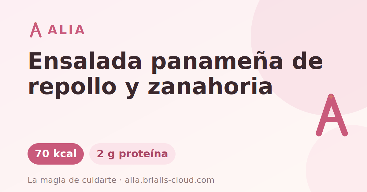 Ensalada panameña de repollo y zanahoria