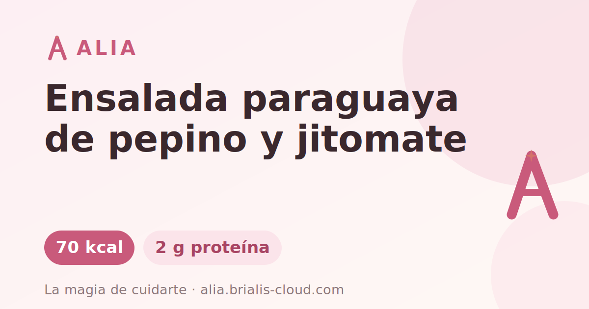 Ensalada paraguaya de pepino y jitomate