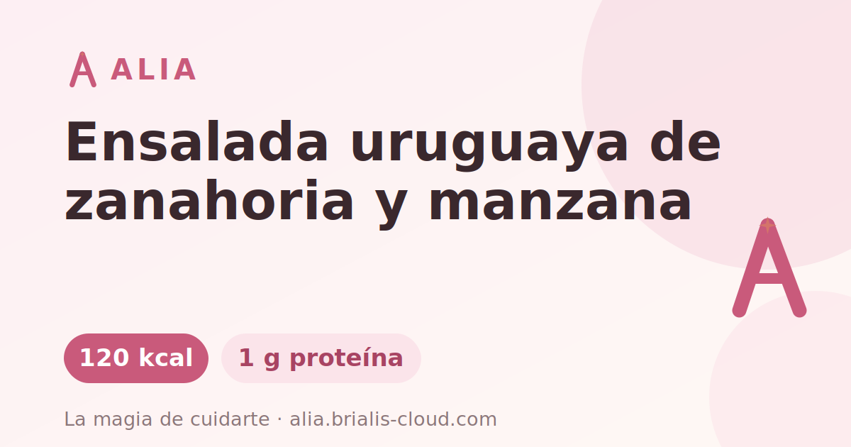 Ensalada uruguaya de zanahoria y manzana
