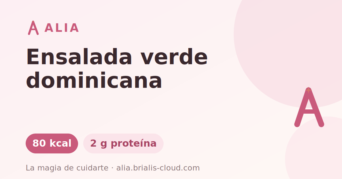 Ensalada verde dominicana