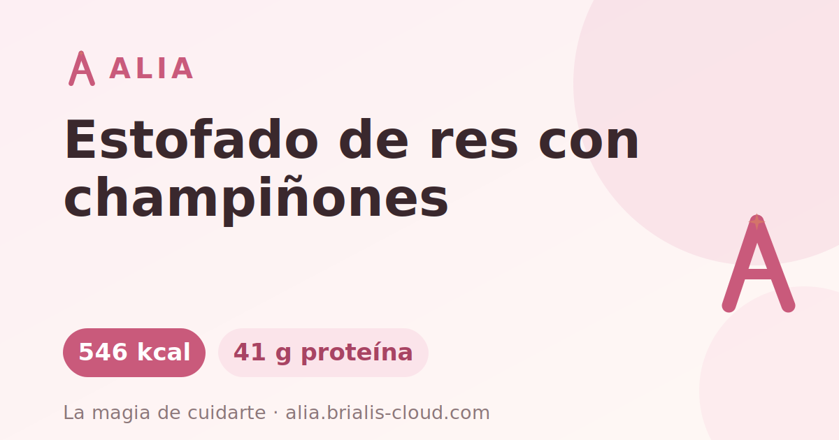 Estofado de res con champiñones