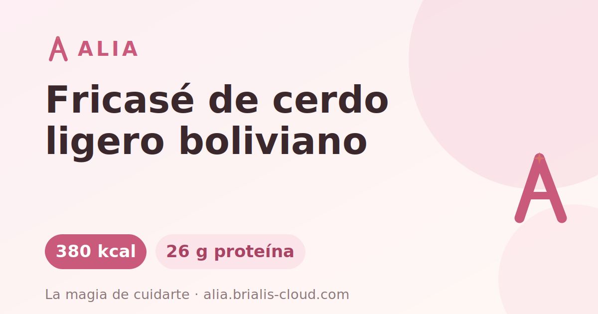Fricasé de cerdo ligero boliviano