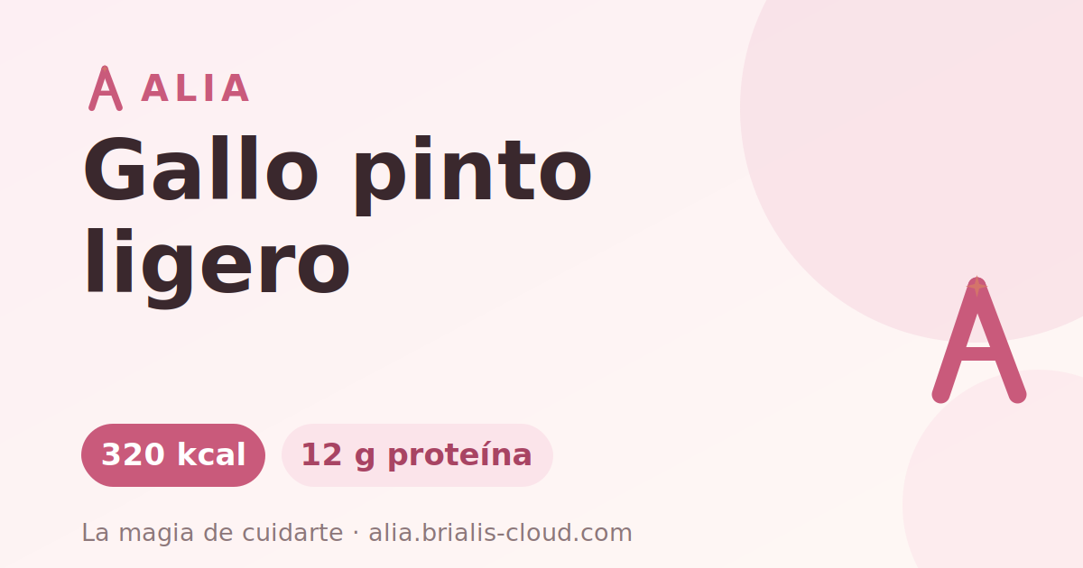 Gallo pinto ligero