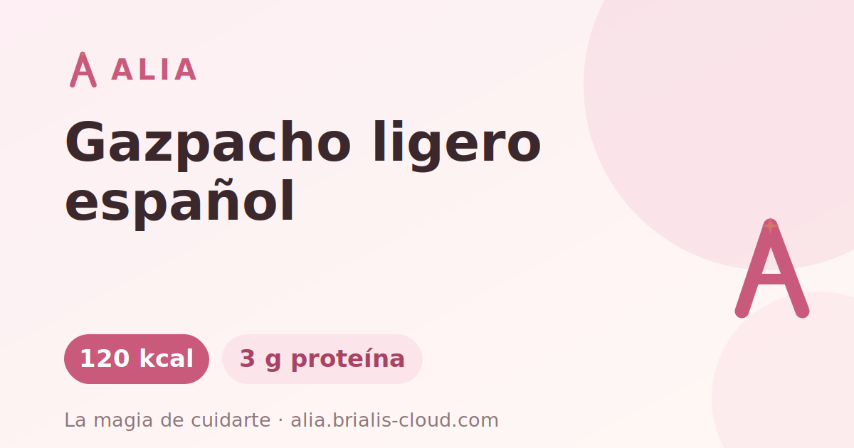 Gazpacho ligero español