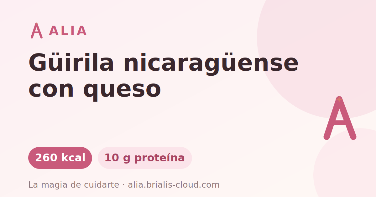 Güirila nicaragüense con queso