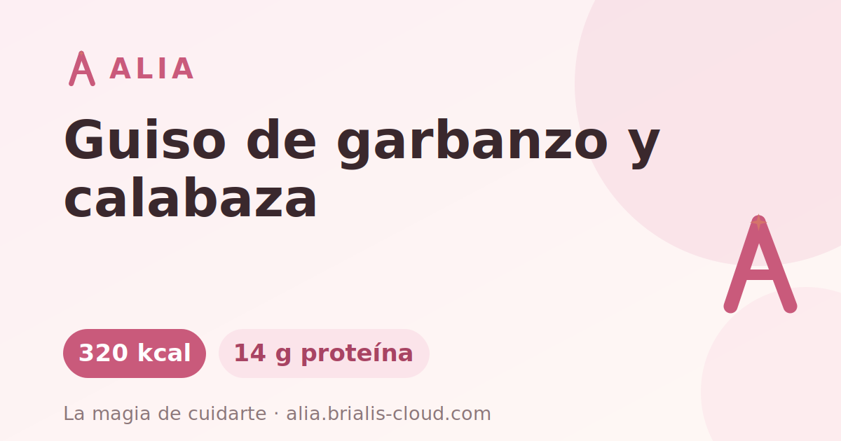 Guiso de garbanzo y calabaza
