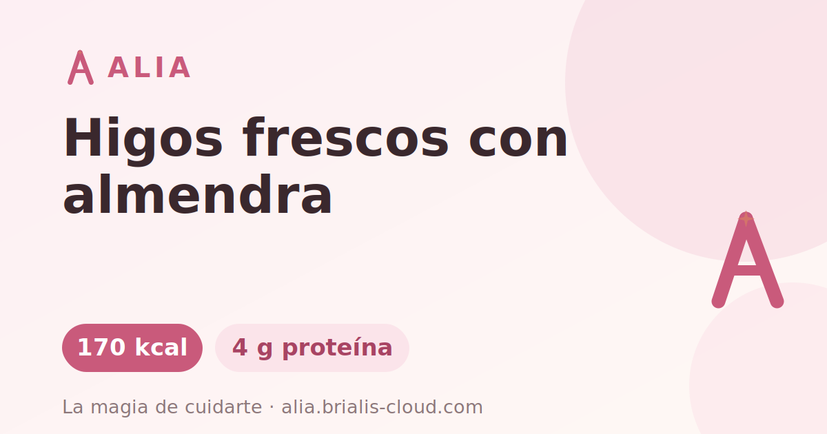 Higos frescos con almendra