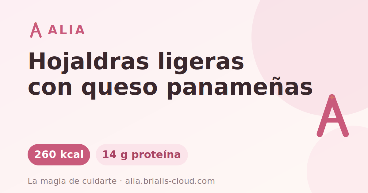 Hojaldras ligeras con queso panameñas