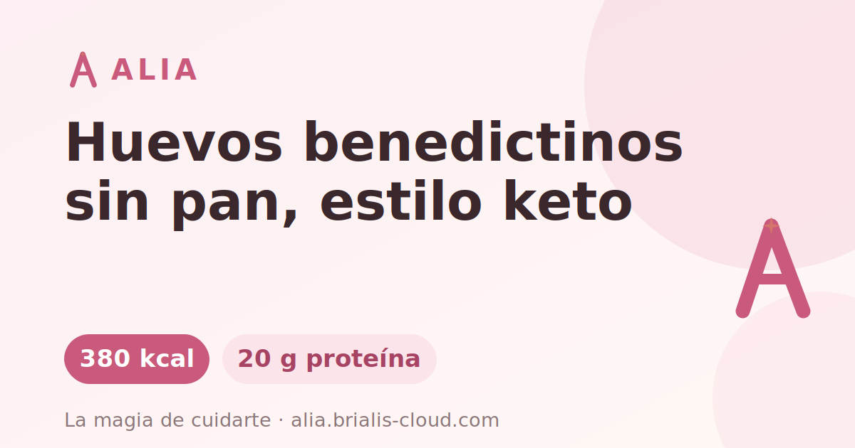 Huevos benedictinos sin pan, estilo keto