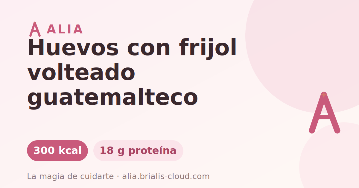 Huevos con frijol volteado guatemalteco