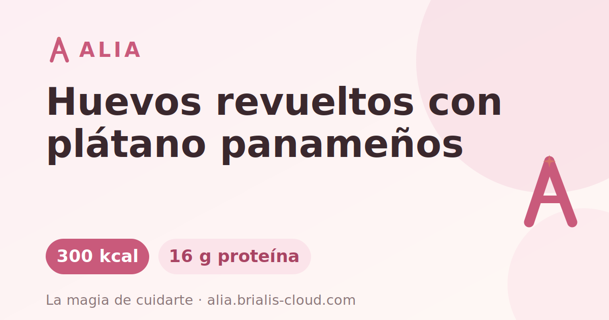 Huevos revueltos con plátano panameños