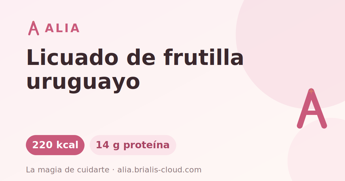 Licuado de frutilla uruguayo