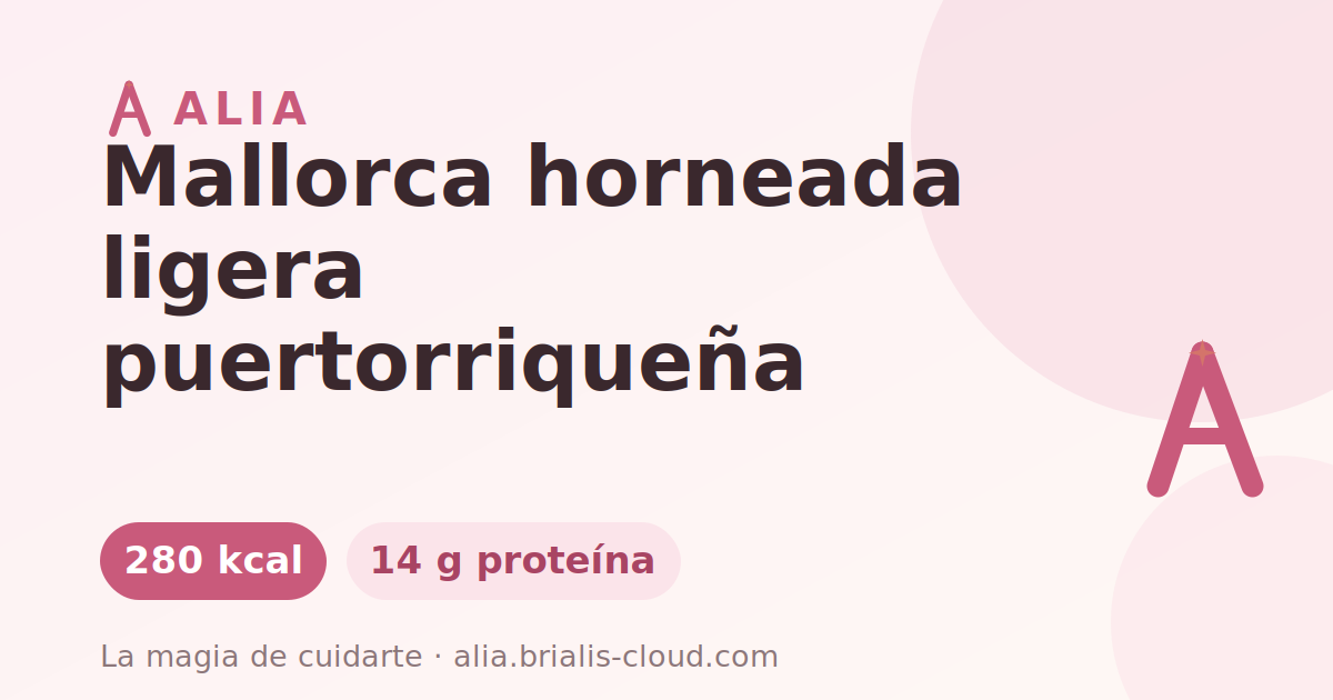 Mallorca horneada ligera puertorriqueña