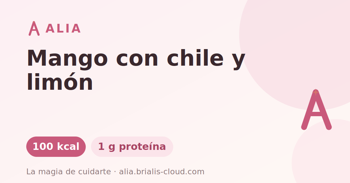 Mango con chile y limón