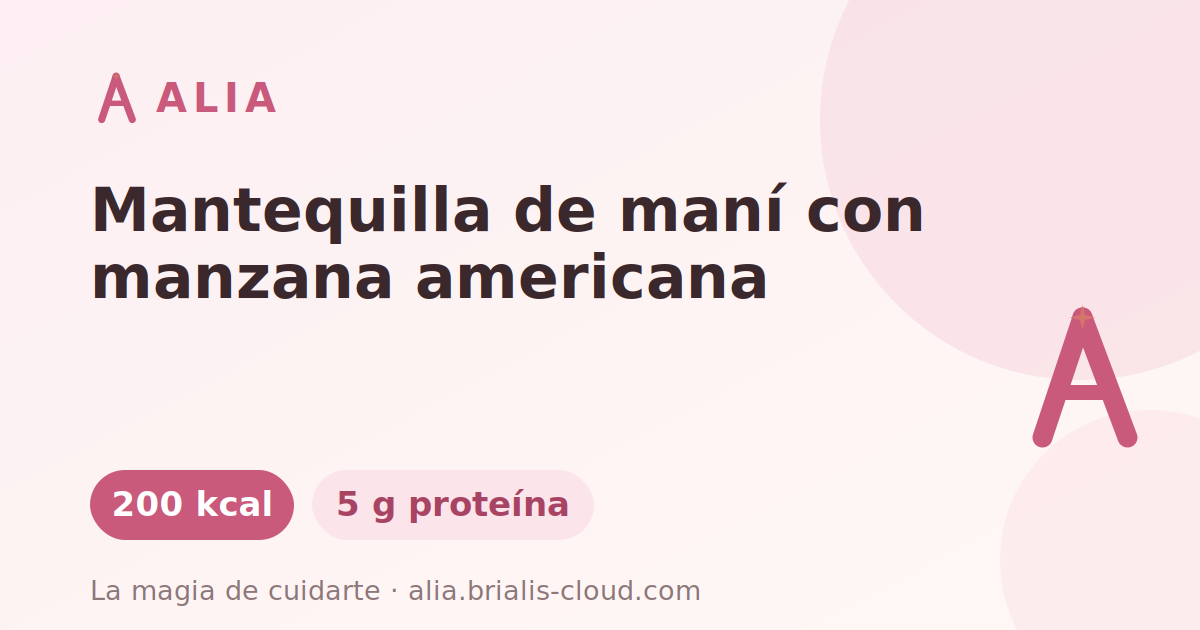 Mantequilla de maní con manzana americana