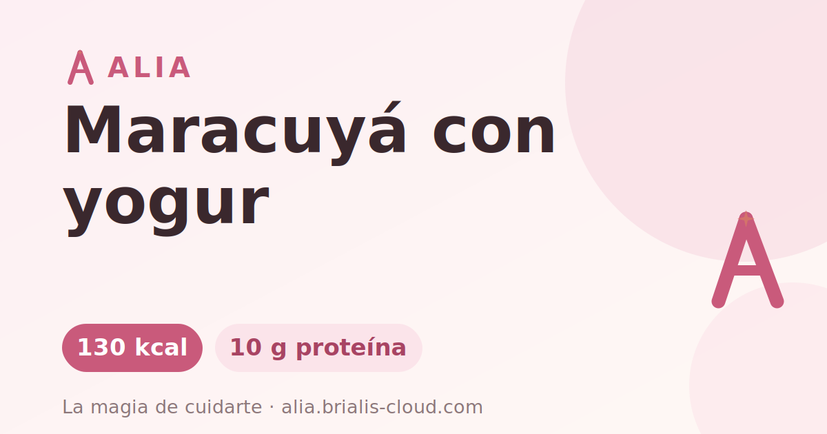 Maracuyá con yogur