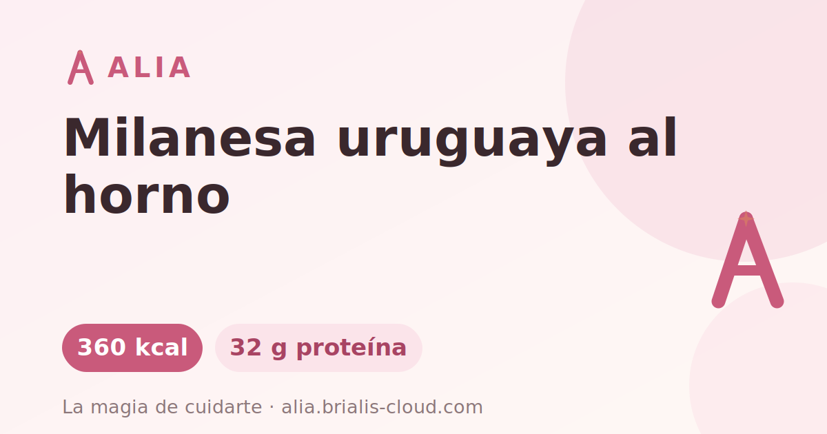 Milanesa uruguaya al horno