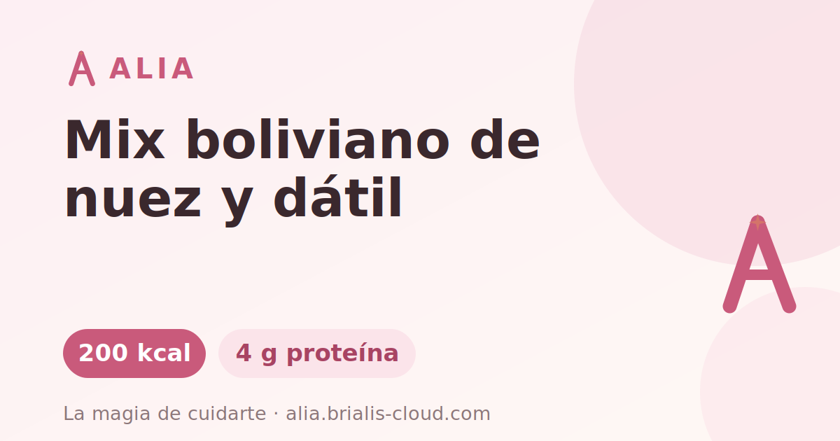 Mix boliviano de nuez y dátil