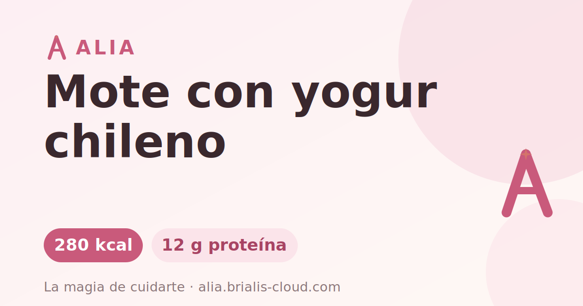 Mote con yogur chileno