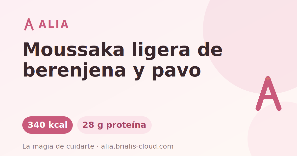 Moussaka ligera de berenjena y pavo