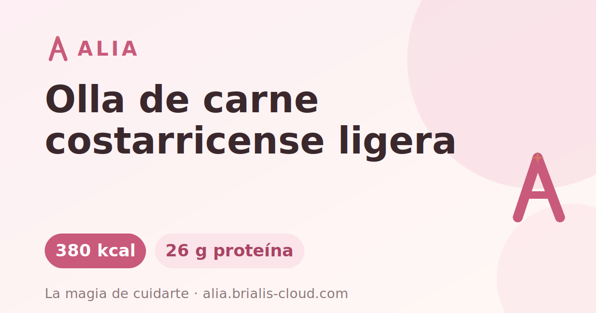 Olla de carne costarricense ligera