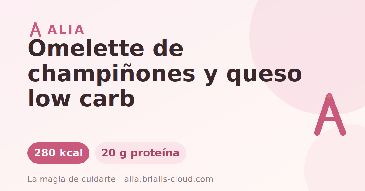 Omelette de champiñones y queso low carb