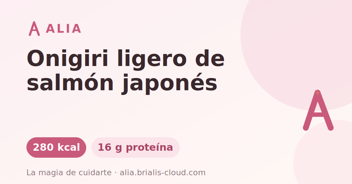 Onigiri ligero de salmón japonés