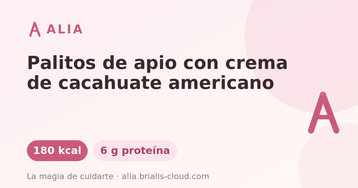 Palitos de apio con crema de cacahuate americano
