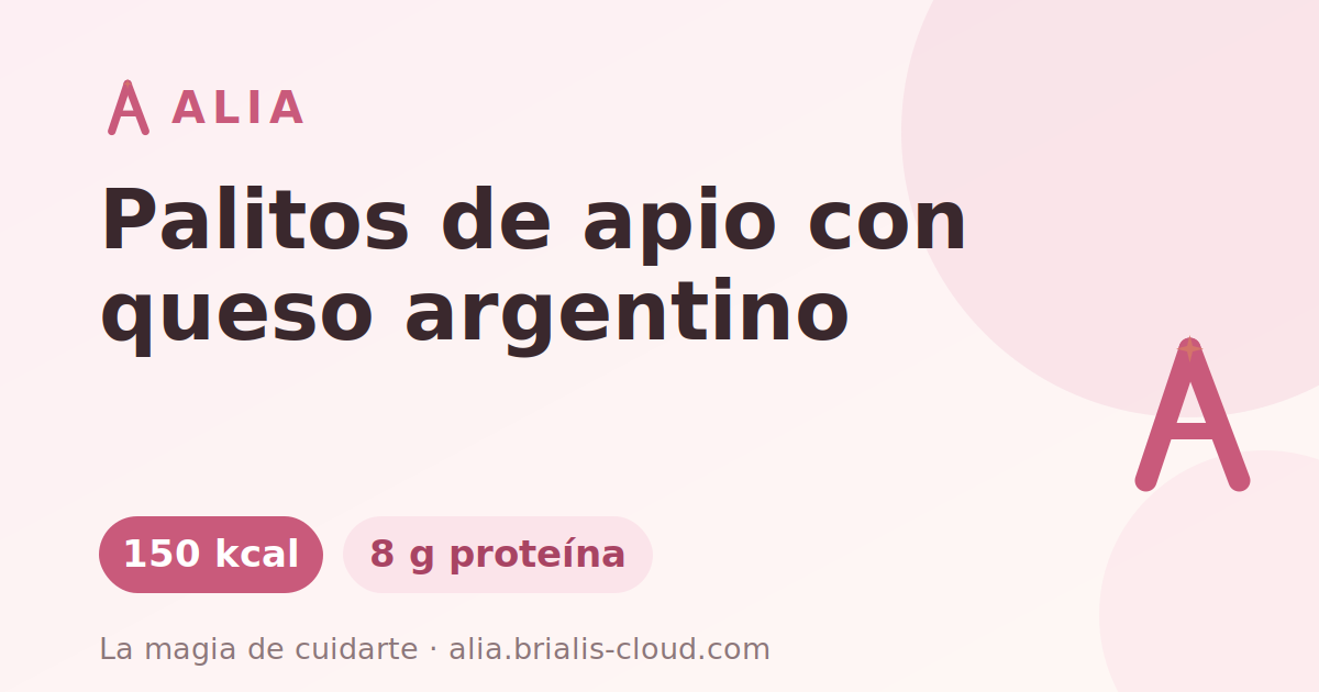 Palitos de apio con queso argentino