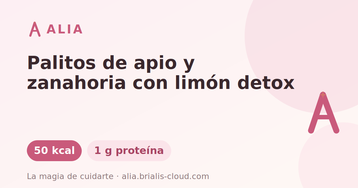 Palitos de apio y zanahoria con limón detox