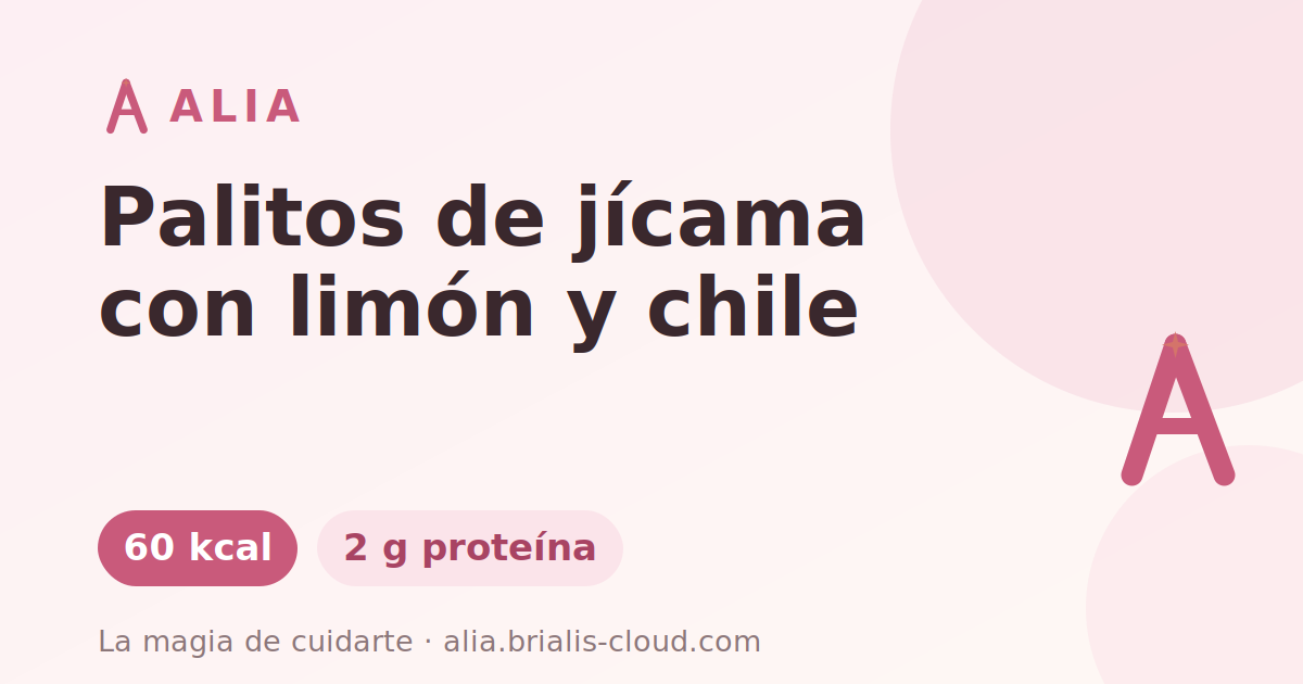 Palitos de jícama con limón y chile