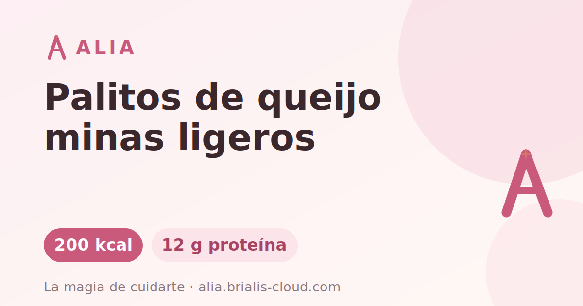Palitos de queijo minas ligeros