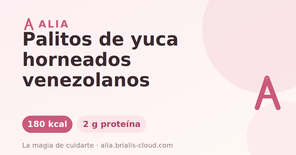 Palitos de yuca horneados venezolanos