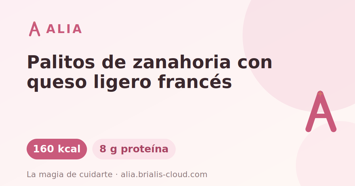 Palitos de zanahoria con queso ligero francés
