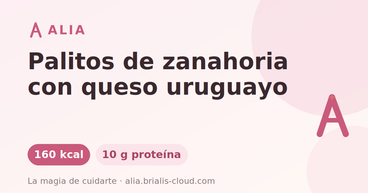 Palitos de zanahoria con queso uruguayo