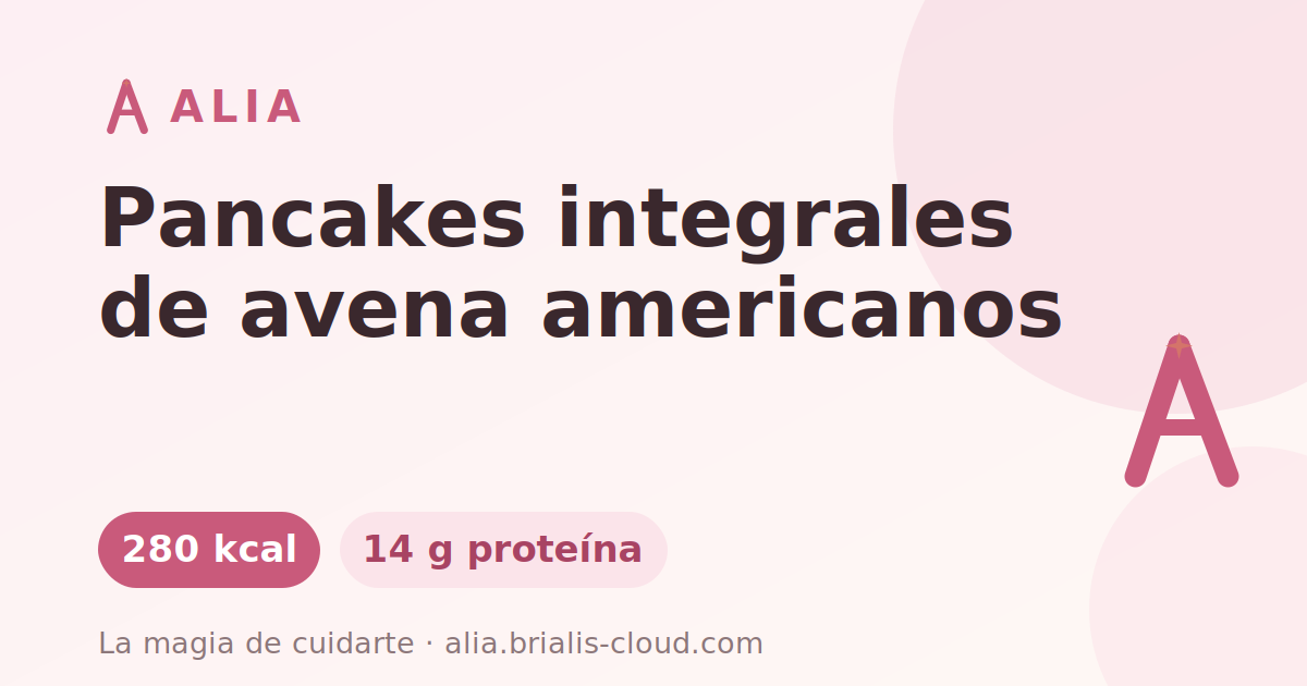Pancakes integrales de avena americanos