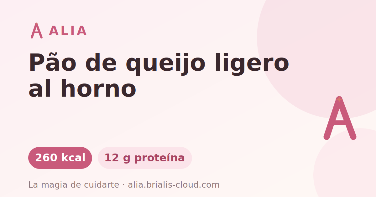 Pão de queijo ligero al horno