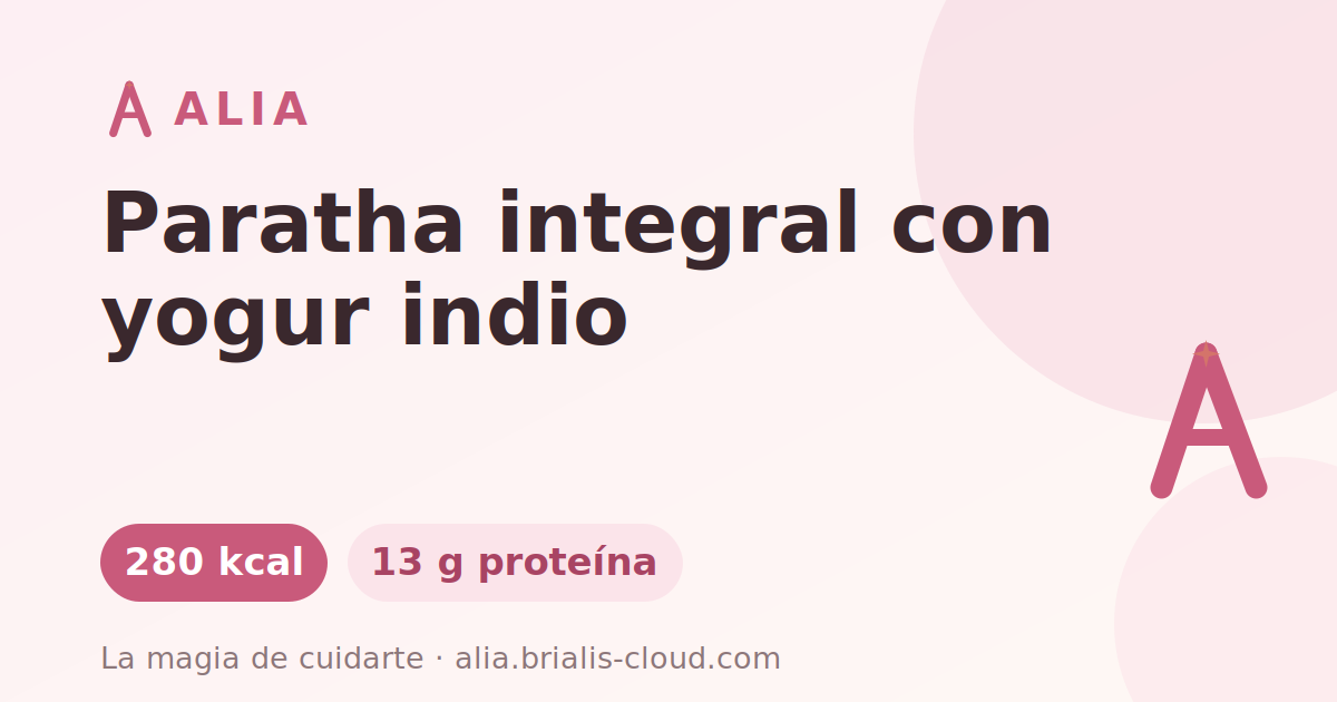 Paratha integral con yogur indio