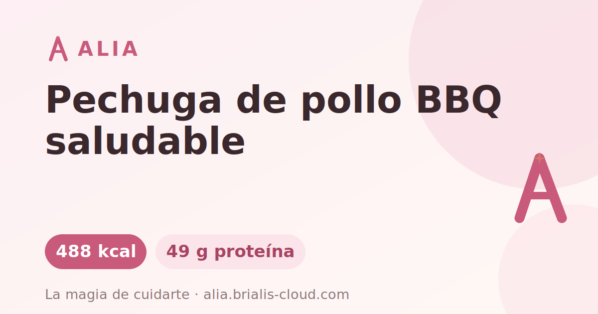 Pechuga de pollo BBQ saludable