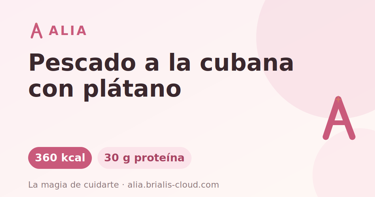 Pescado a la cubana con plátano